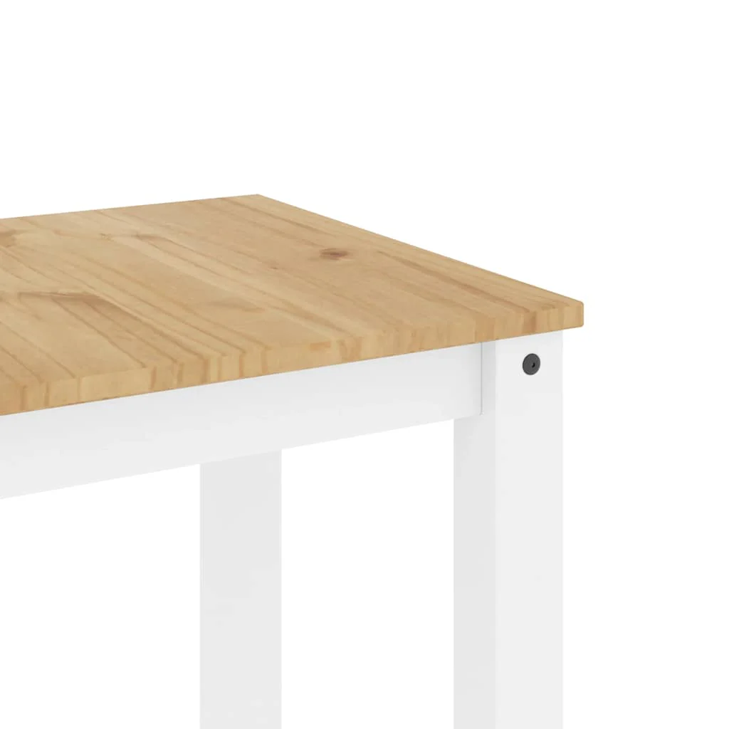spisebord Panama 112x60x75 cm massivt fyrretræ hvid - Image 7