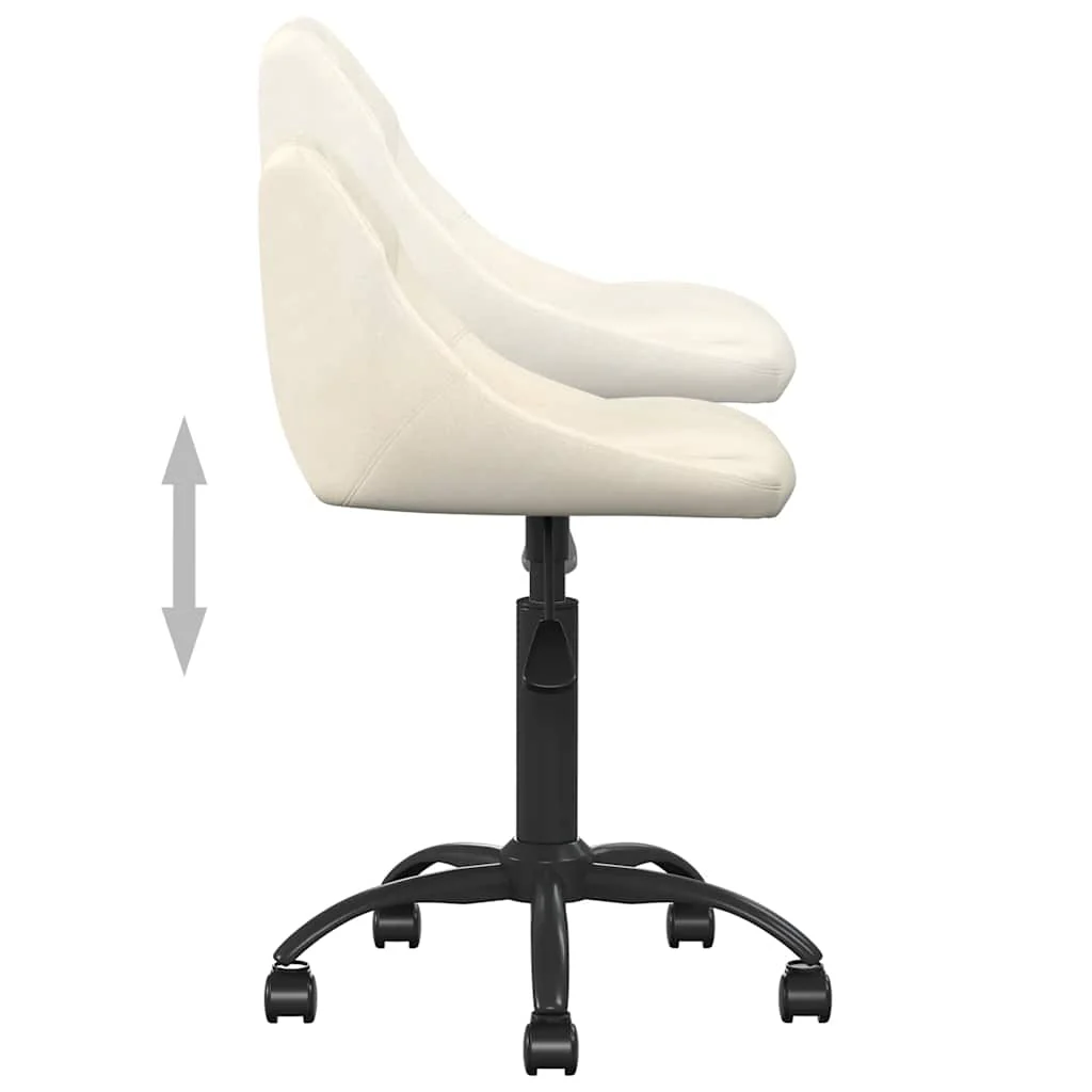 spisebordsstol fløjl cremefarvet - Image 6