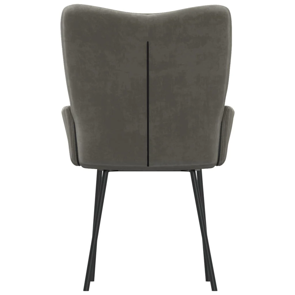 spisebordsstole 2 stk. fløjl mørkegrå - Image 7