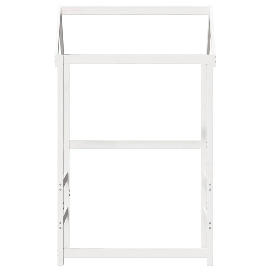 stel til husseng 118x70x176,5 cm massivt fyrretræ hvid - Image 4