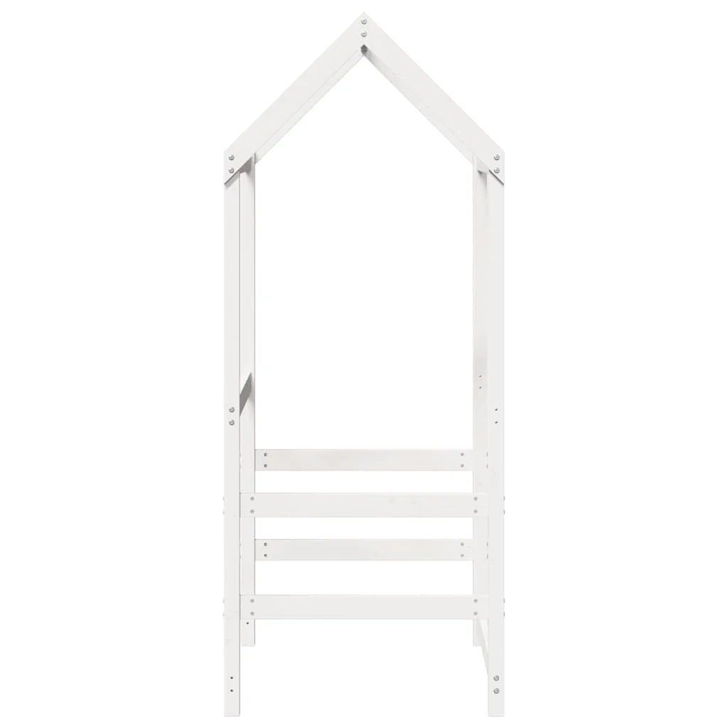stel til husseng 118x70x176,5 cm massivt fyrretræ hvid - Image 5