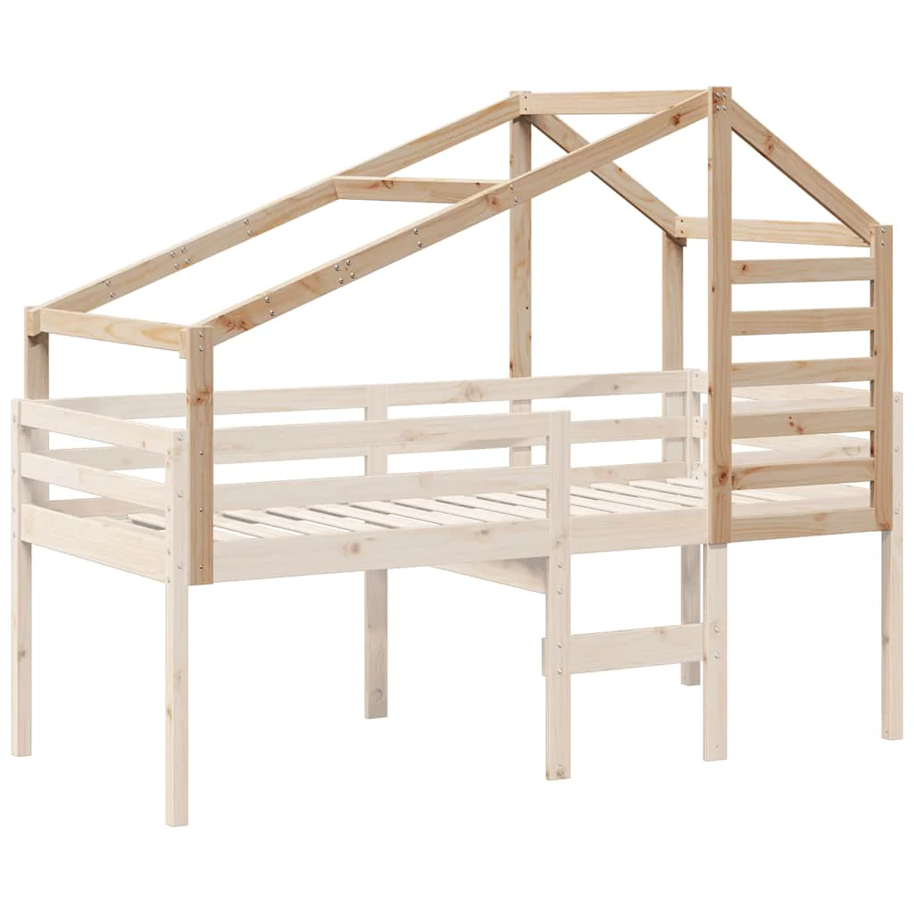 stel til husseng 188x97x113 cm massivt fyrretræ - Image 3