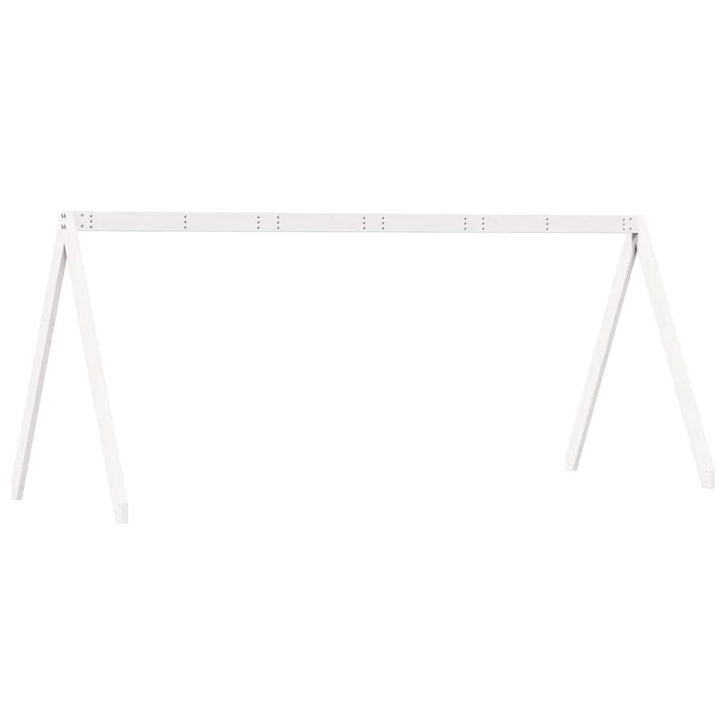 stel til husseng 199x95,5x88 cm massivt fyrretræ hvid - Image 6