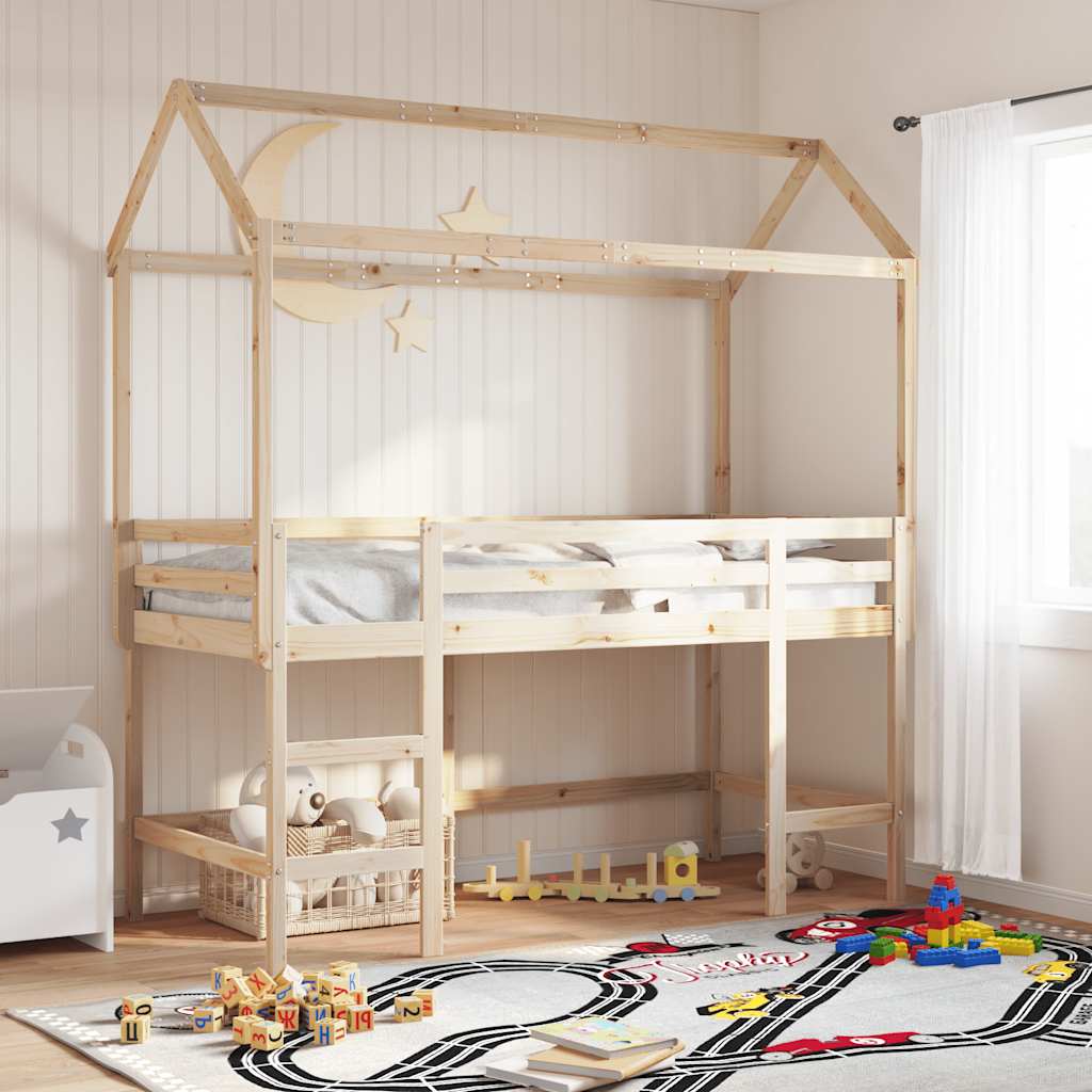 stel til husseng 207x95,5x159 cm massivt fyrretræ