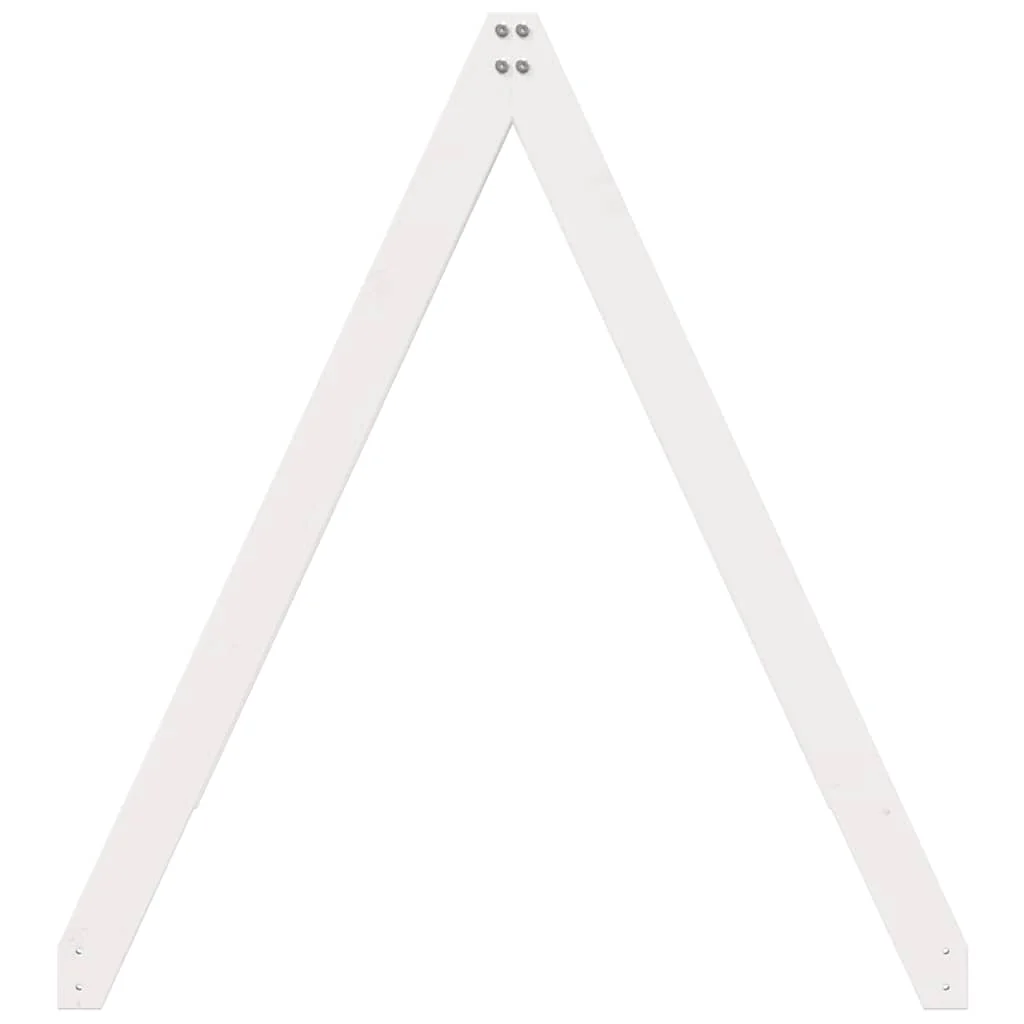 stel til husseng 209x85,5x88 cm massivt fyrretræ hvid - Image 5