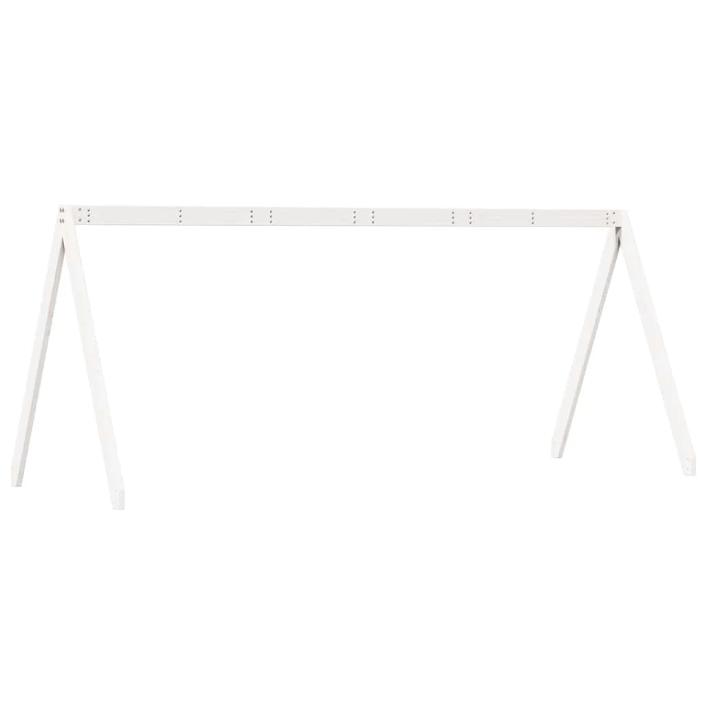 stel til husseng 209x85,5x88 cm massivt fyrretræ hvid - Image 6