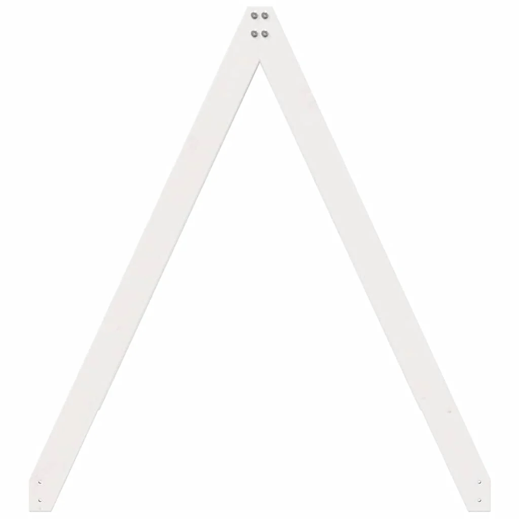 stel til husseng 209x95,5x88 cm massivt fyrretræ hvid - Image 5