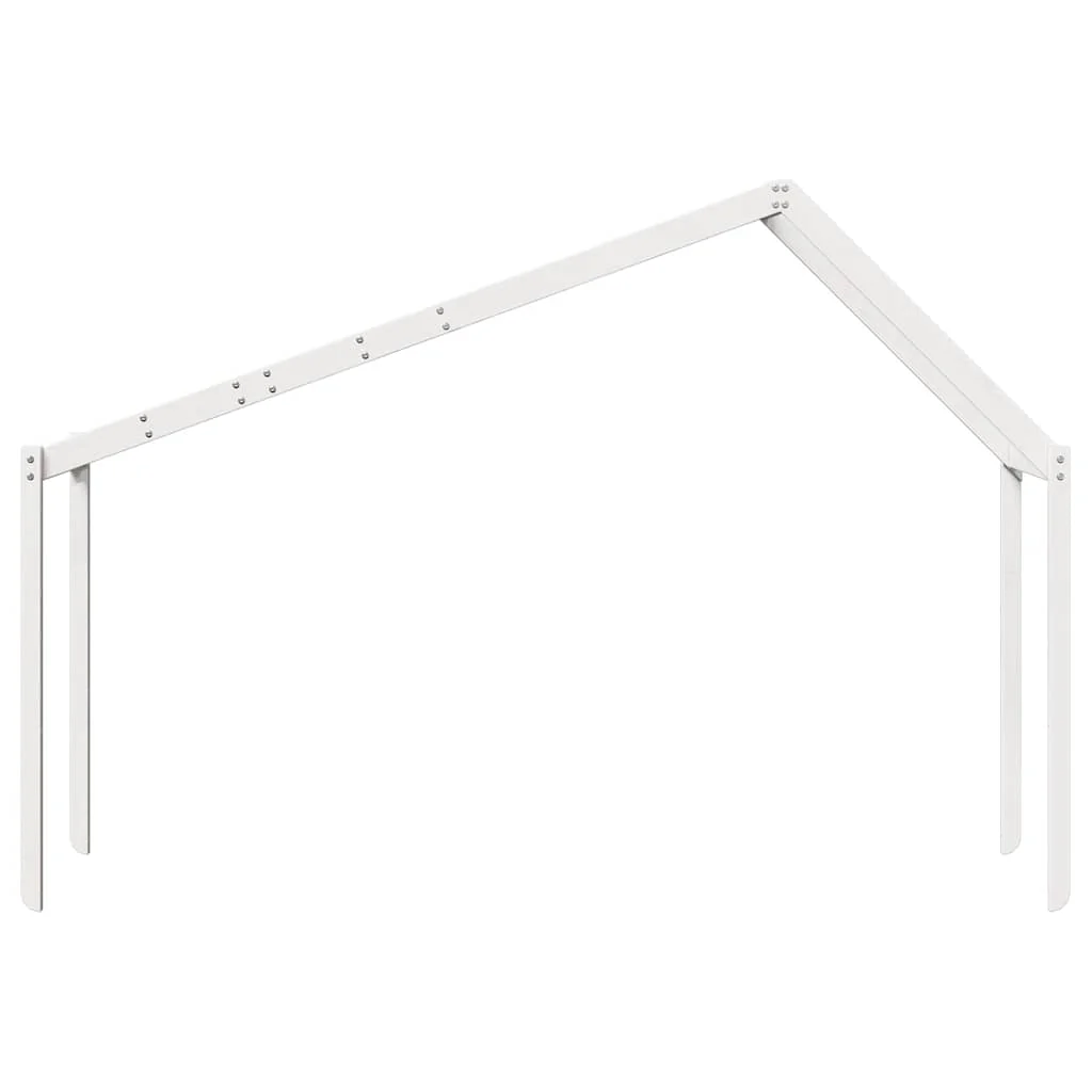 stel til husseng 213x85,5x144,5 cm massivt fyrretræ hvid - Image 4