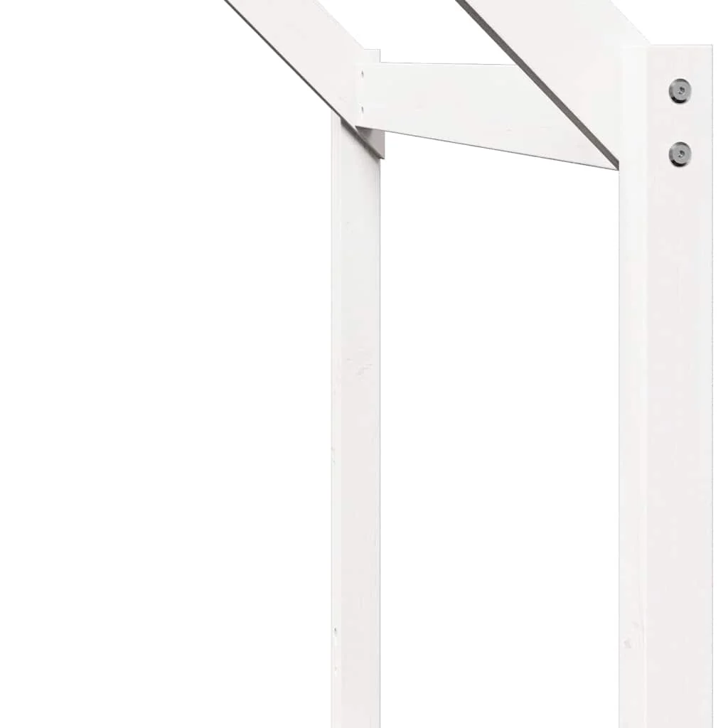 stel til husseng 213x95,5x144,5 cm massivt fyrretræ hvid - Image 7