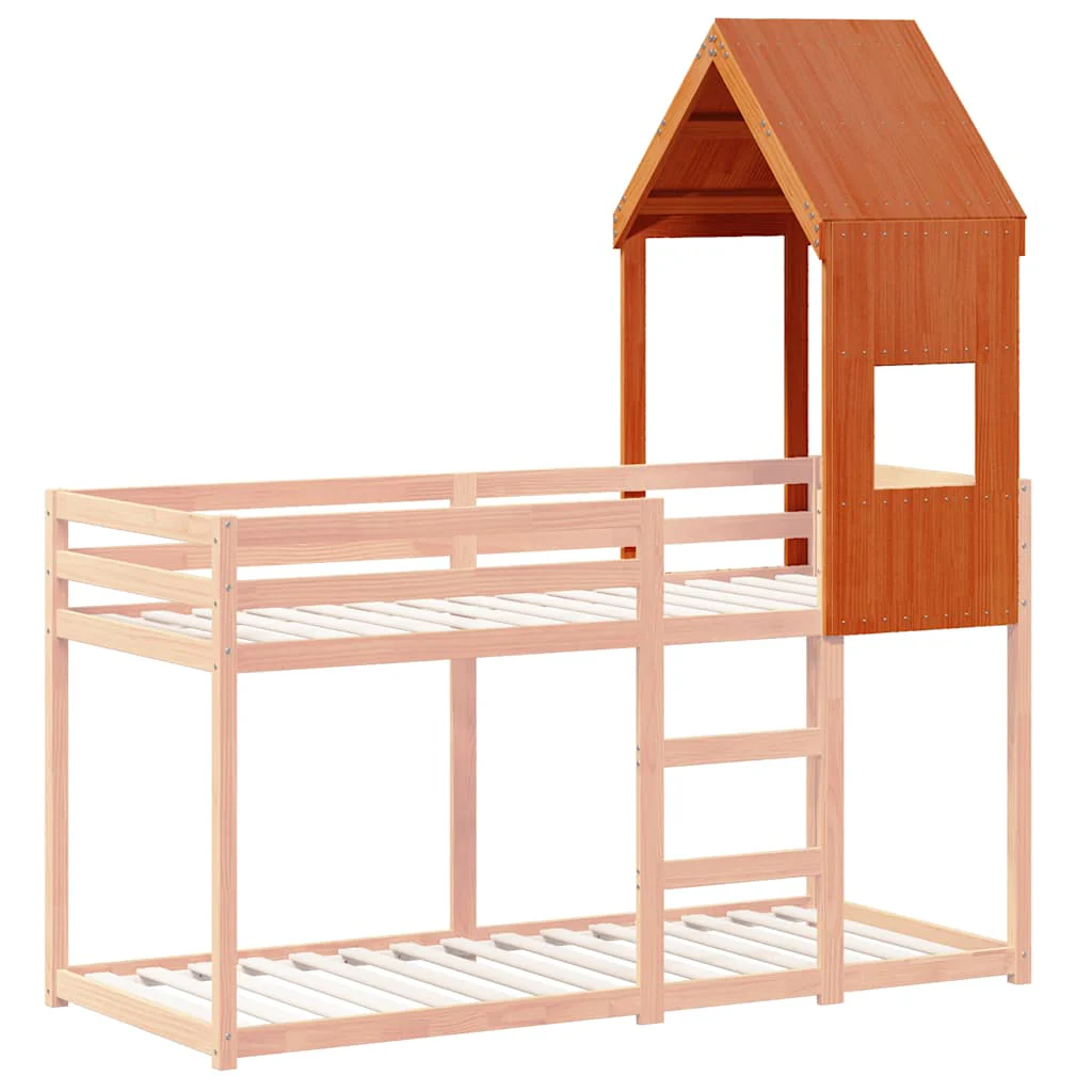 stel til husseng 55x84x132 cm massivt fyrretræ gyldenbrun - Image 3