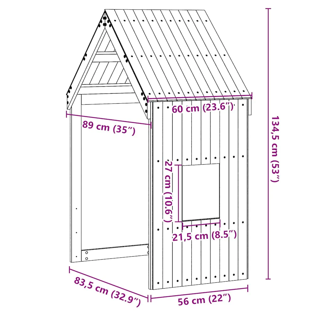 stel til husseng 60x89x134,5 cm massivt fyrretræ gyldenbrun - Image 8