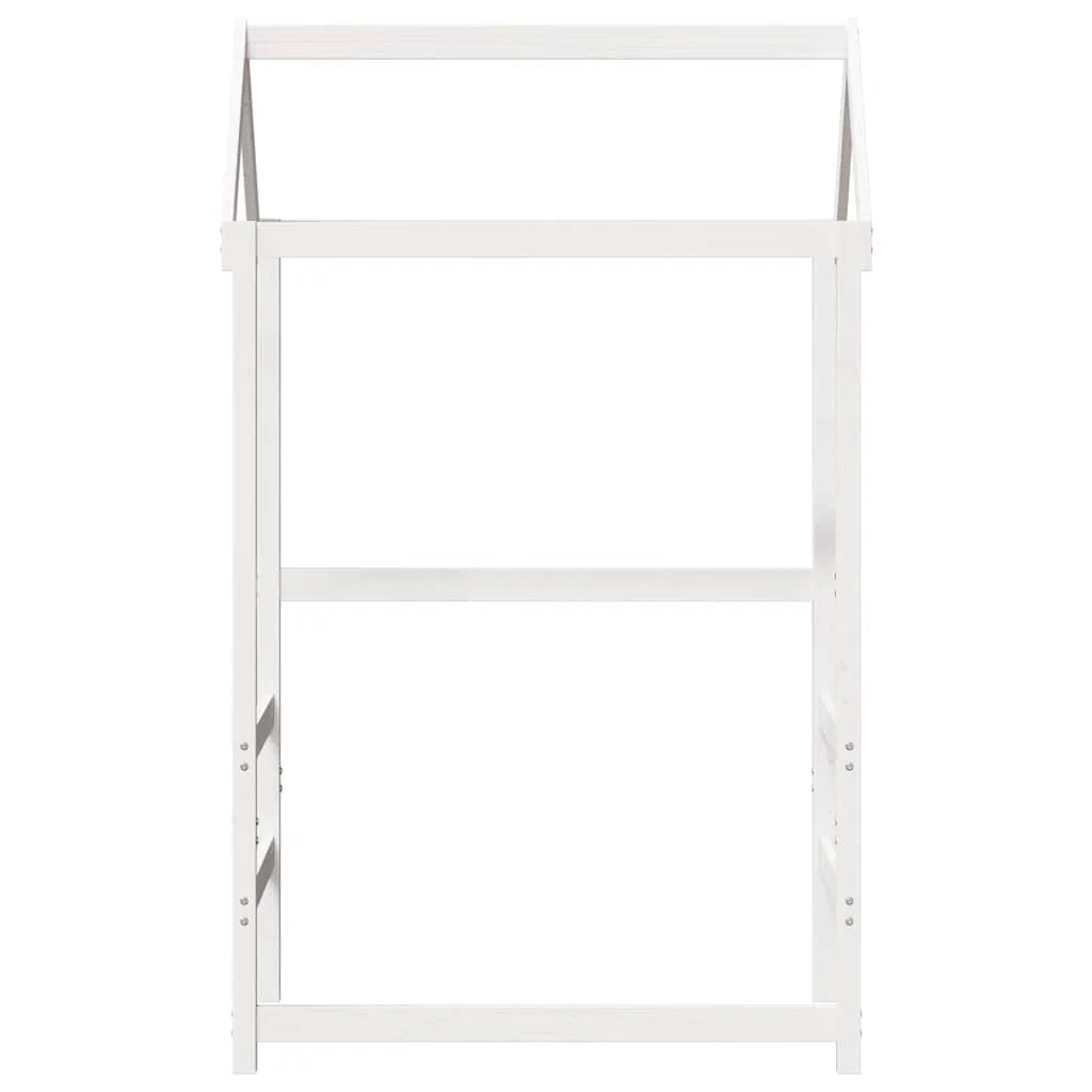 stel til husseng 98x70x176,5 cm massivt fyrretræ hvid - Image 4