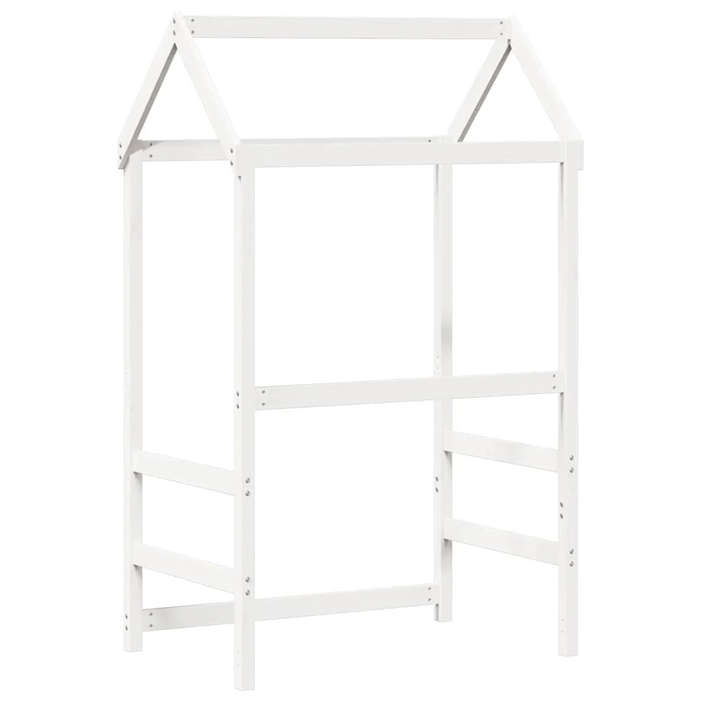 stel til husseng 98x70x176,5 cm massivt fyrretræ hvid - Image 6