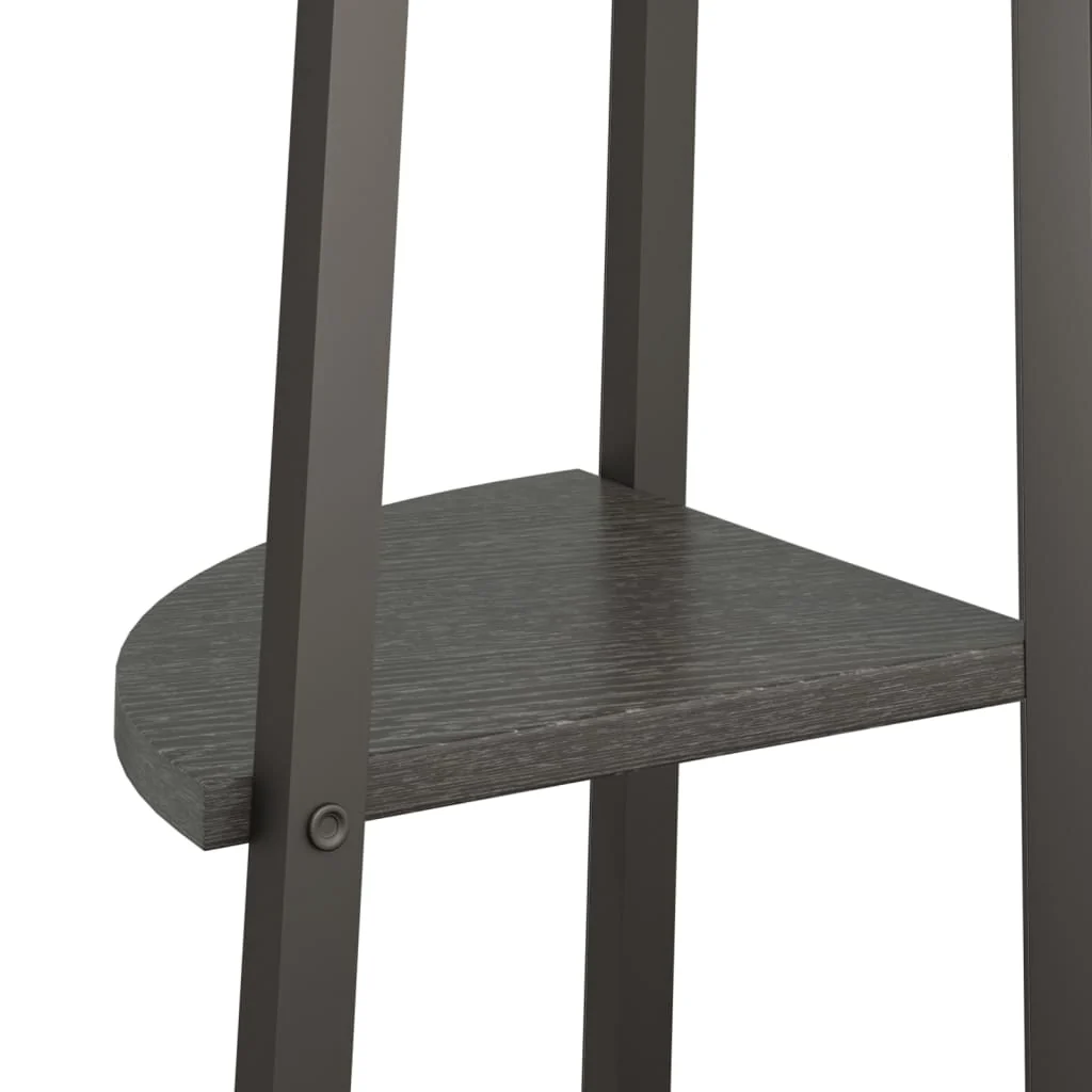 stigereol med 4 hylder 45,5x31,5x150 cm sort - Image 7
