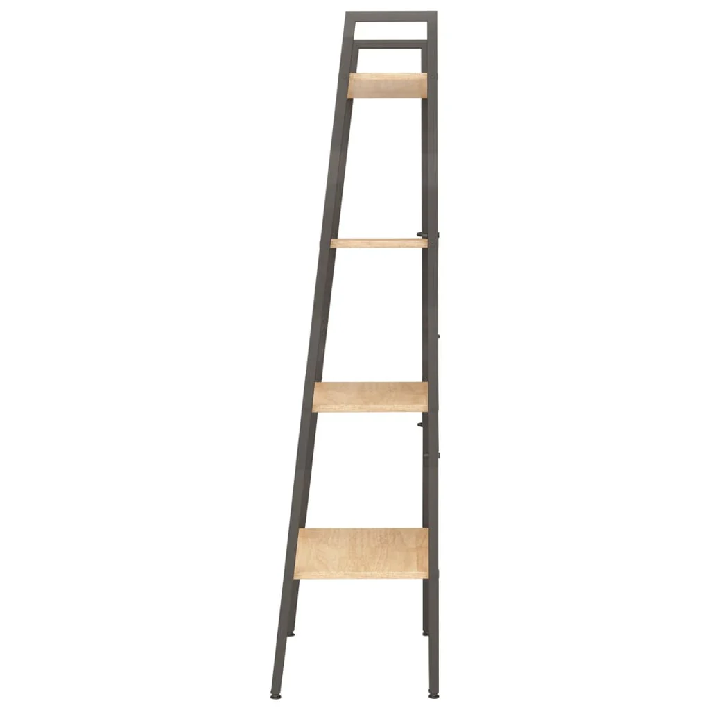 stigereol med 4 hylder 56x35x140 cm lysebrun og sort - Image 4