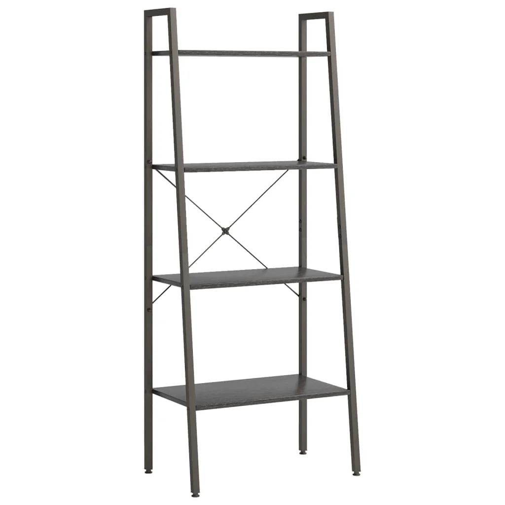 stigereol med 4 hylder 56x35x140 cm sort - Image 2