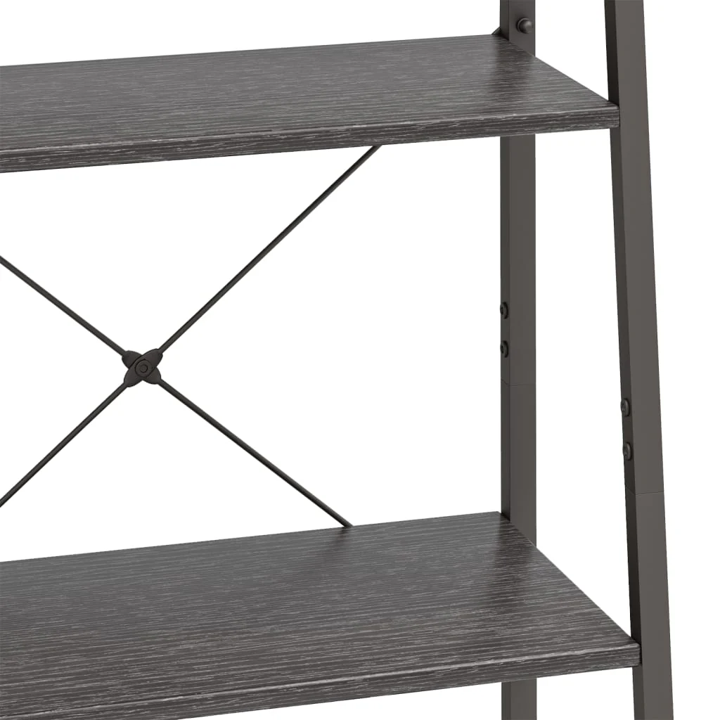 stigereol med 4 hylder 56x35x140 cm sort - Image 6