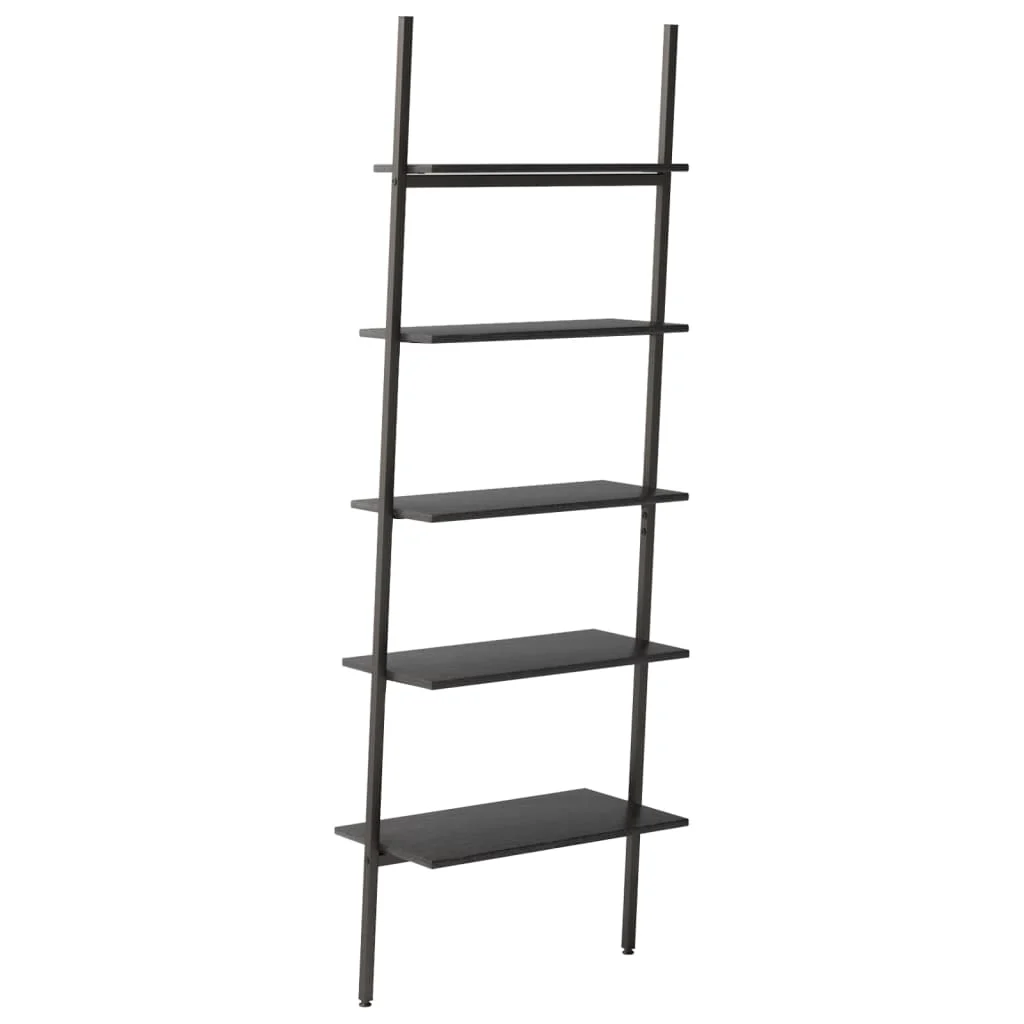 stigereol med 5 hylder 64x34x185,5 cm sort - Image 5