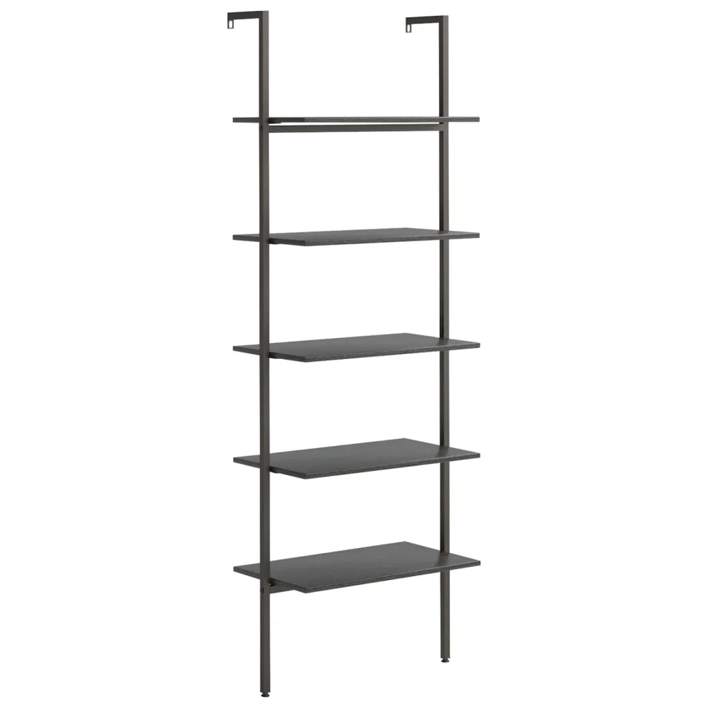 stigereol med 5 hylder 64x35x185 cm sort - Image 2
