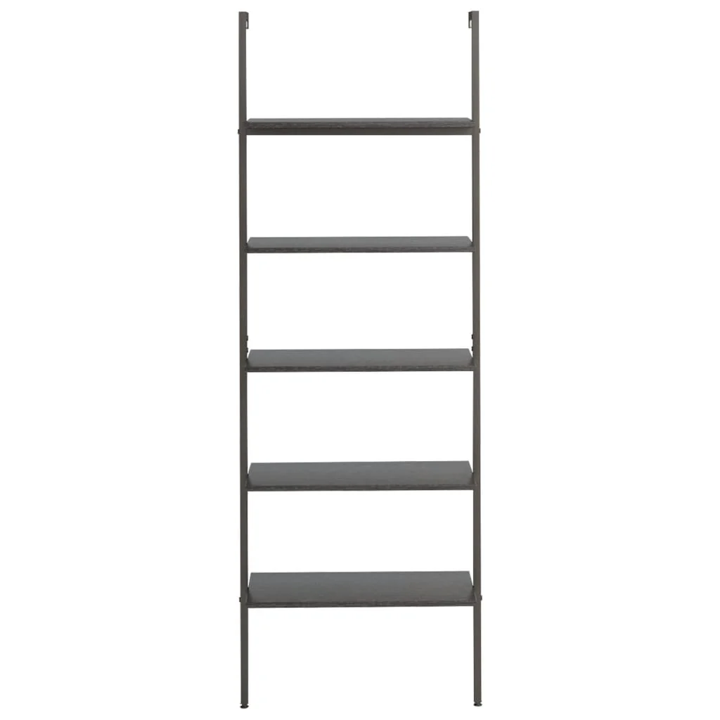 stigereol med 5 hylder 64x35x185 cm sort - Image 3