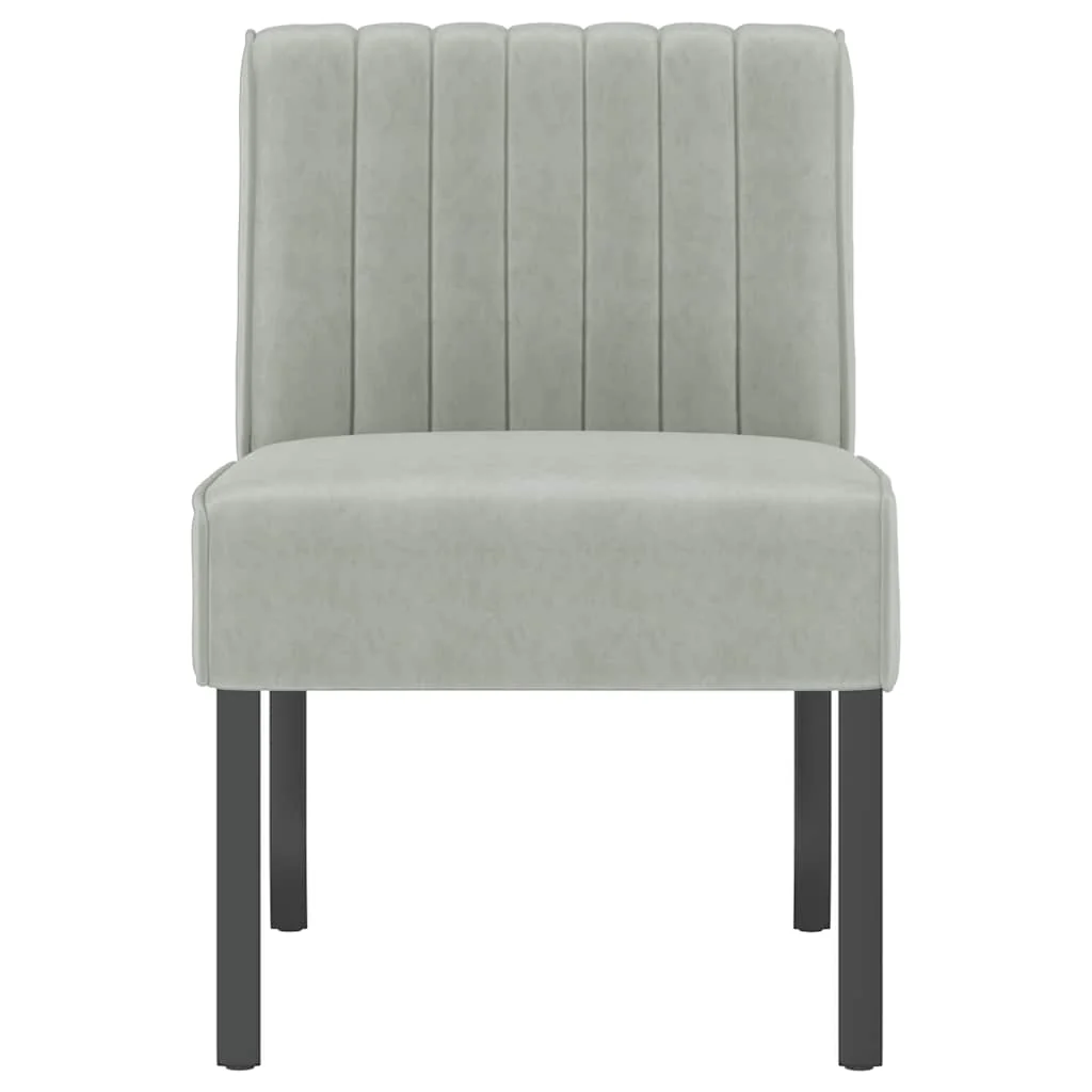 stol velour lysegrå - Image 3