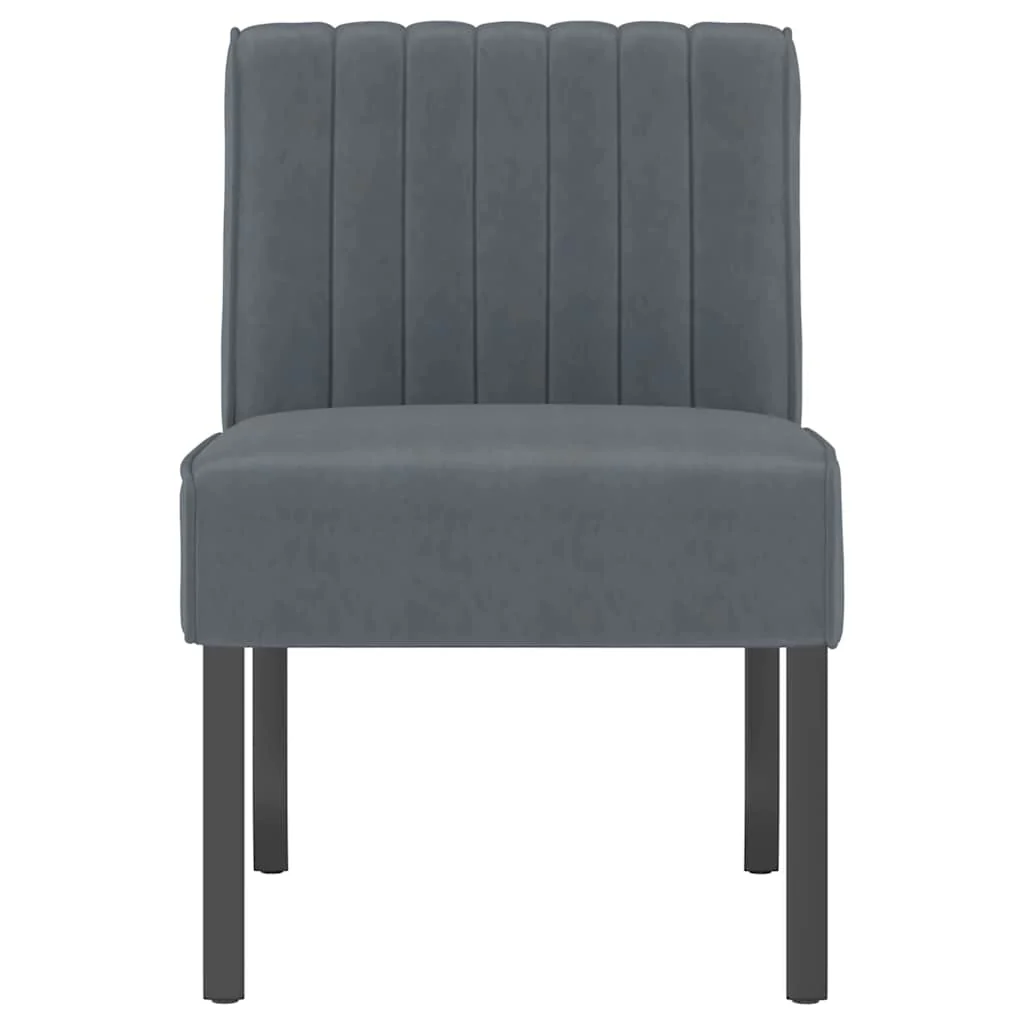stol velour mørkegrå - Image 3
