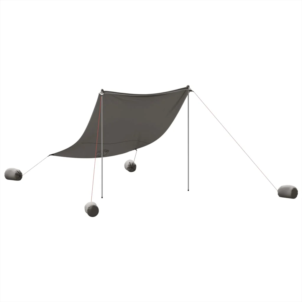 strandbaldakin med sandankre 214x236 cm grå - Image 2
