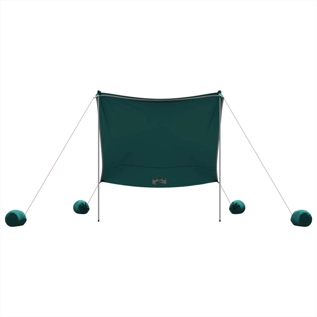 strandbaldakin med sandankre 214x236 cm grøn - Image 4