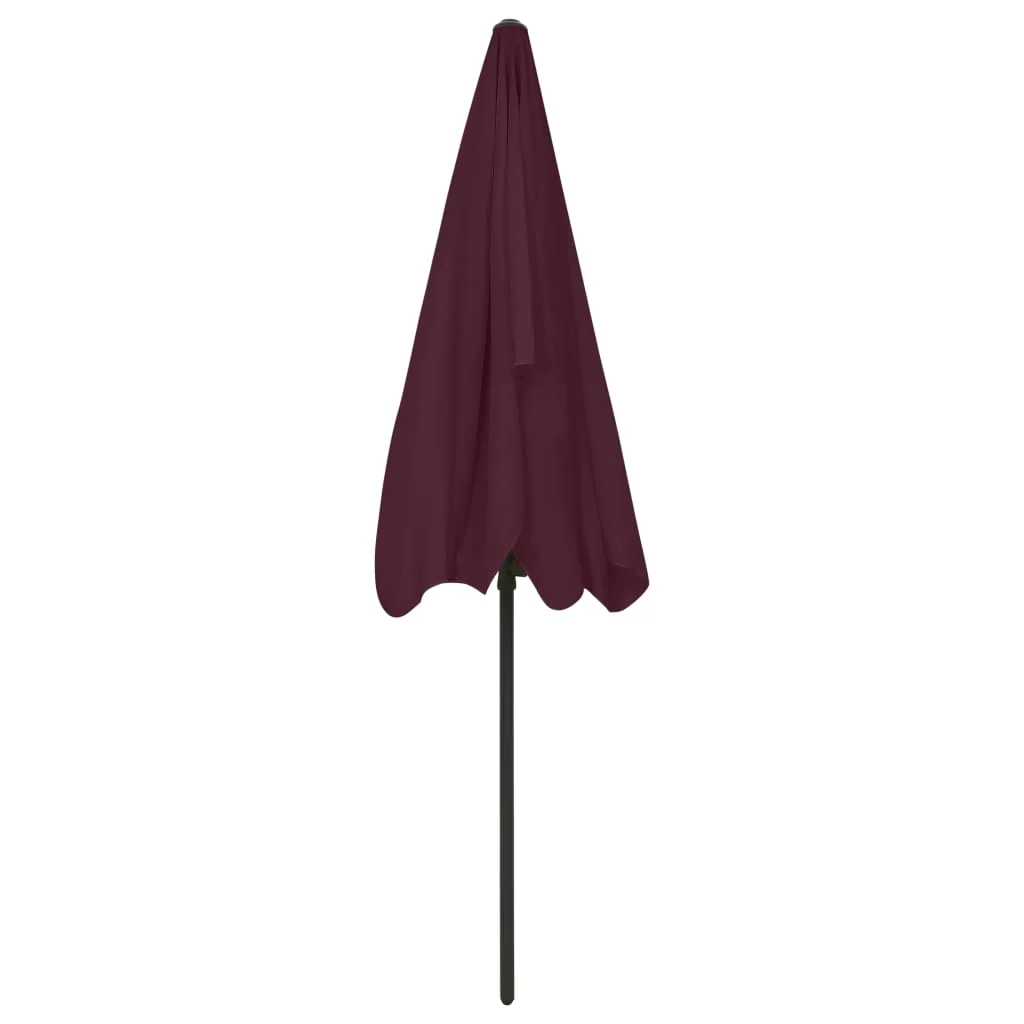 strandparasol 200x125 cm bordeauxrød - Image 5
