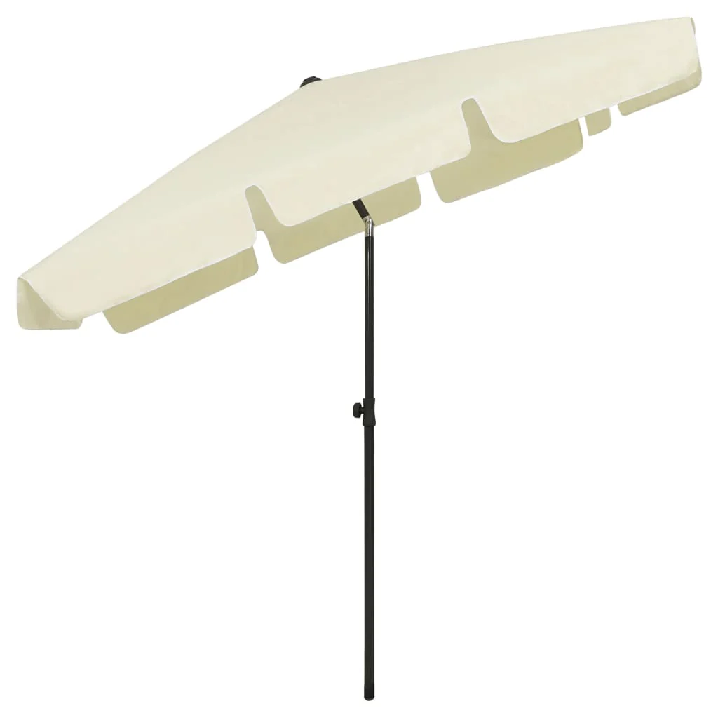 strandparasol 200x125 cm sandgul - Image 4