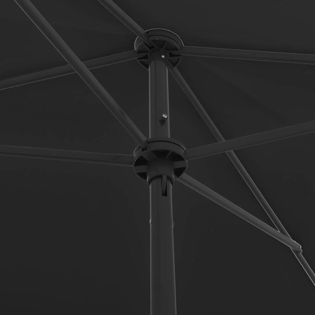 strandparasol 200x125 cm sort - Image 6
