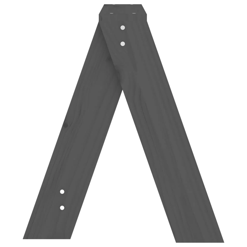 taburetter 2 stk. 40x40x45 cm massivt fyrretræ grå - Image 7