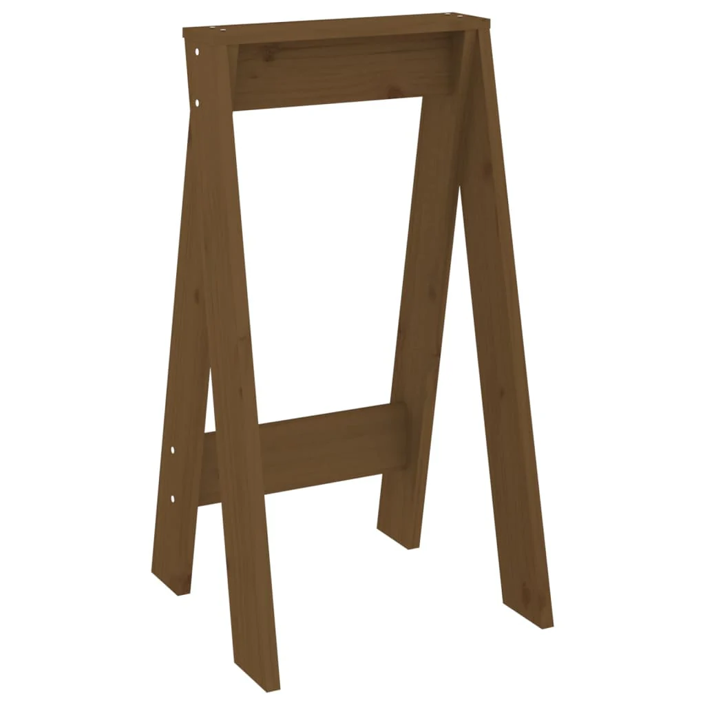 taburetter 2 stk. 40x40x75 cm massivt fyrretræ gyldenbrun - Image 4