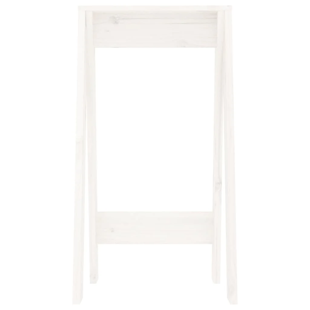 taburetter 2 stk. 40x40x75 cm massivt fyrretræ hvid - Image 5