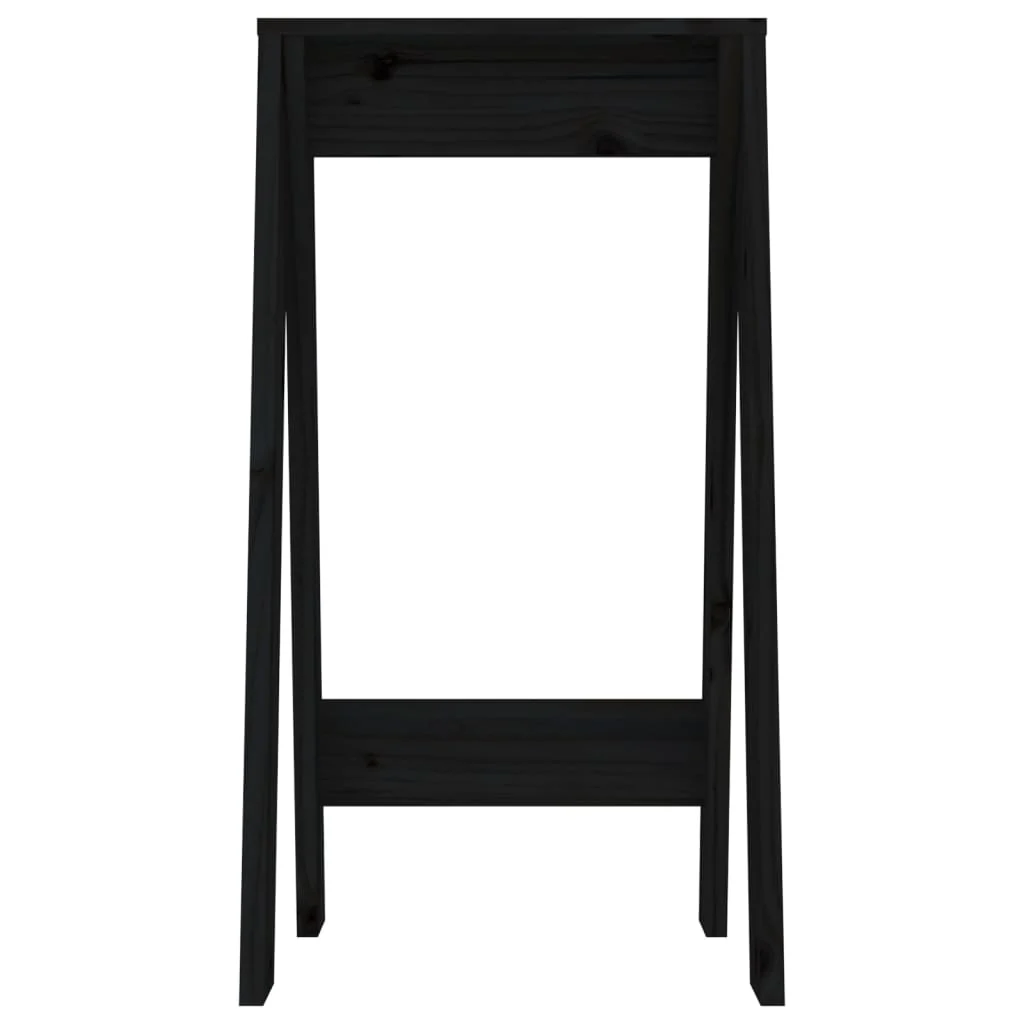taburetter 2 stk. 40x40x75 cm massivt fyrretræ sort - Image 6