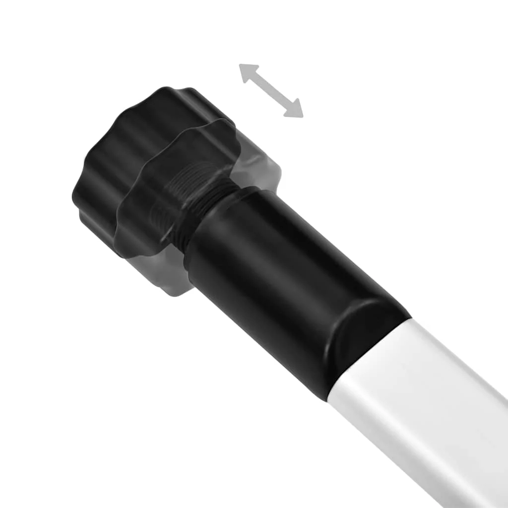 teleskopisk garderobesystem med stænger og hylde aluminium - Image 9