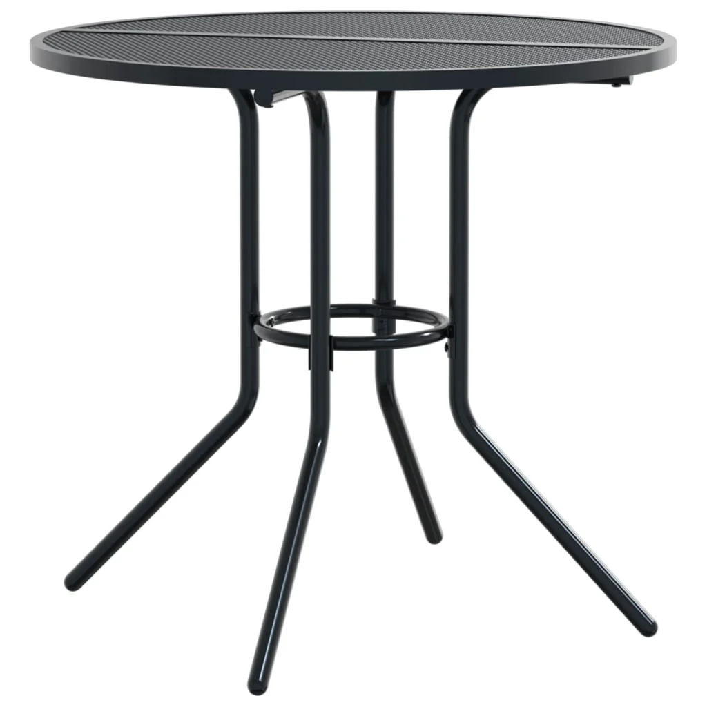 terrassebord Ø80x72,5 cm pulverlakeret stål antracitgrå - Image 2