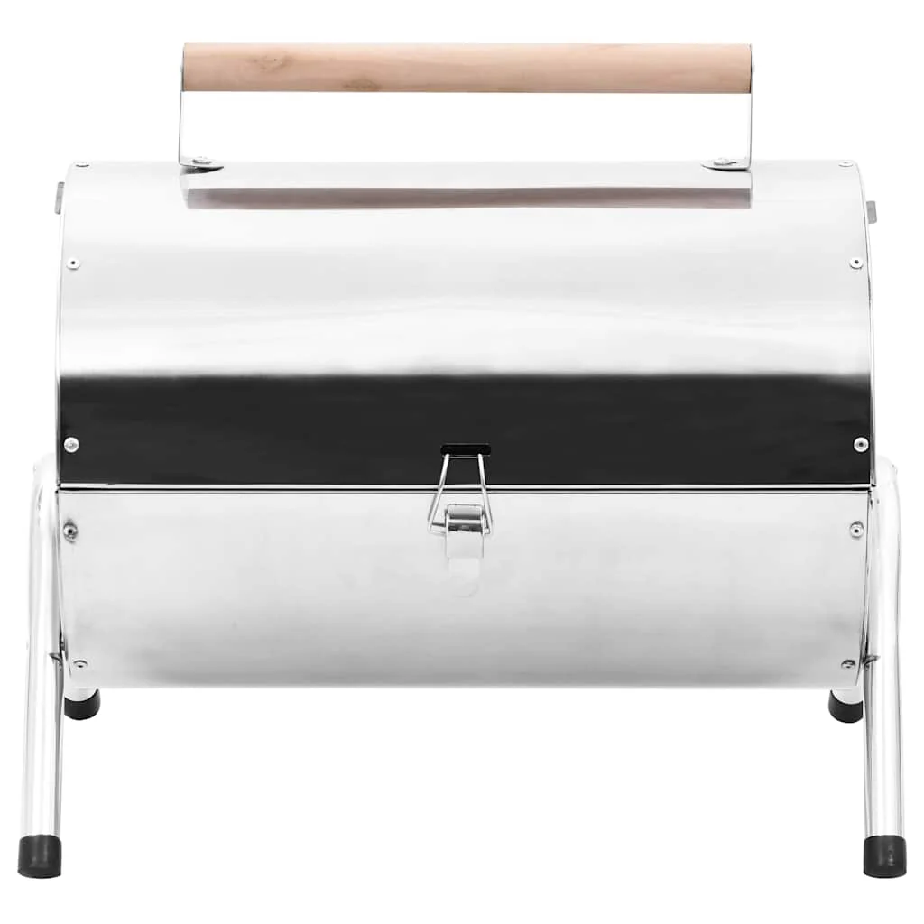 transportabel bordgrill med dobbelt grillrist rustfrit stål - Image 4