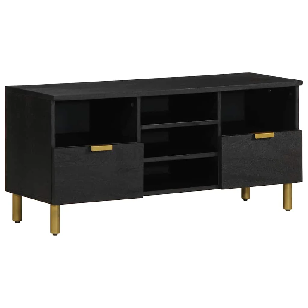 tv-bord 100x33x46 cm konstrueret træ sort