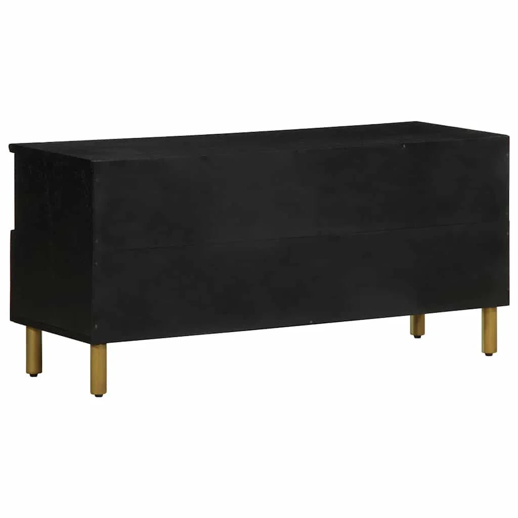 tv-bord 100x33x46 cm konstrueret træ sort - Image 5