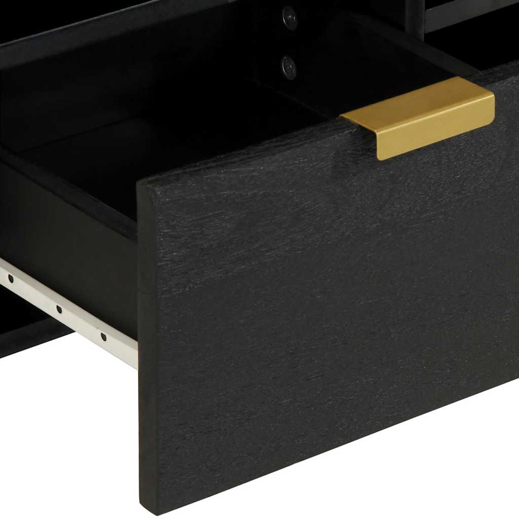 tv-bord 100x33x46 cm konstrueret træ sort - Image 7