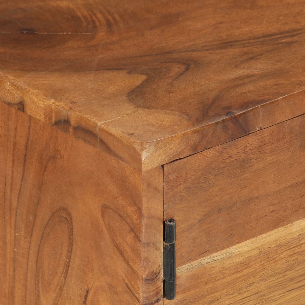 tv-bord 140x30x40 cm massivt akacietræ med honningfinish - Image 6