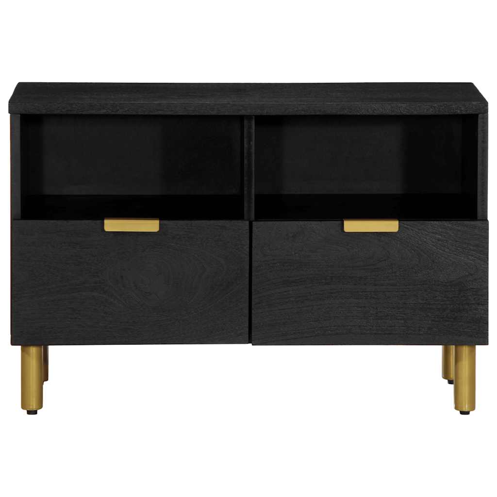 tv-bord 70x33x46 cm konstrueret træ sort - Image 3