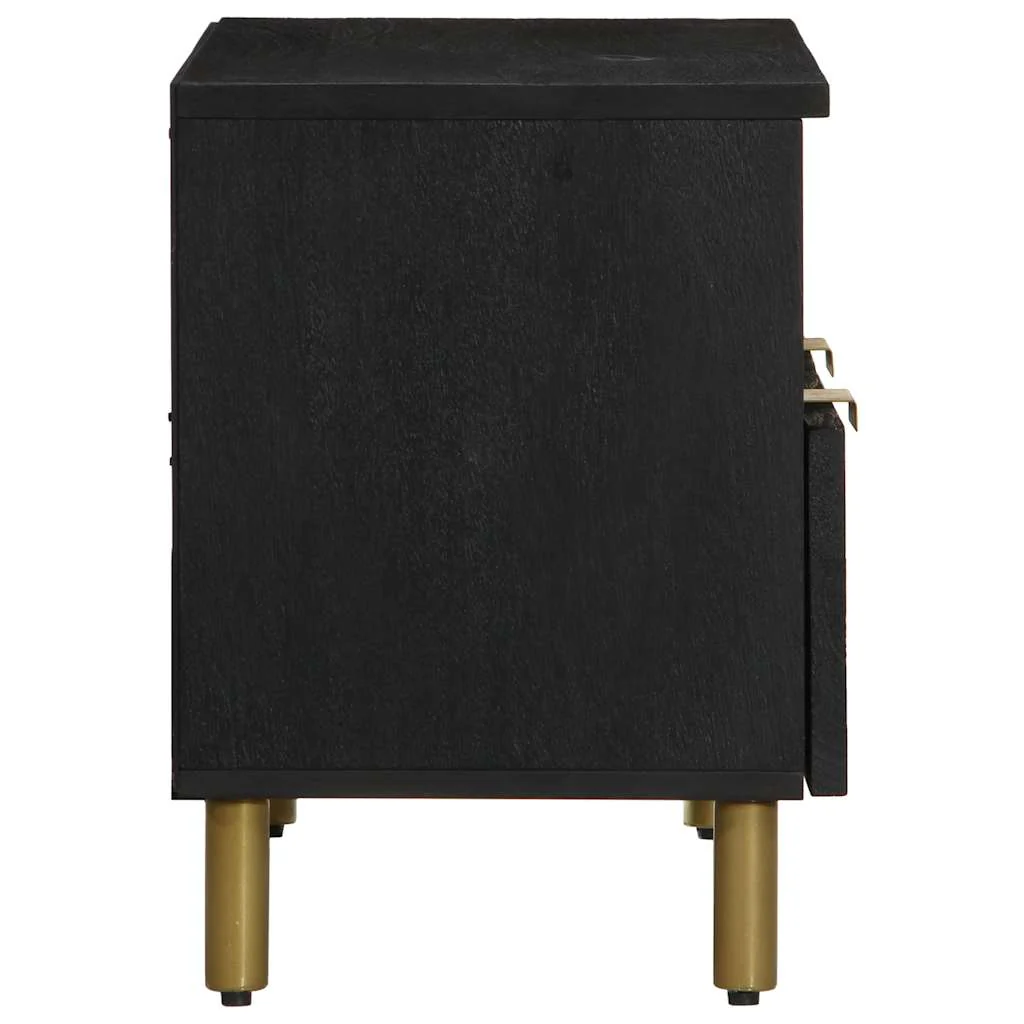 tv-bord 70x33x46 cm konstrueret træ sort - Image 4