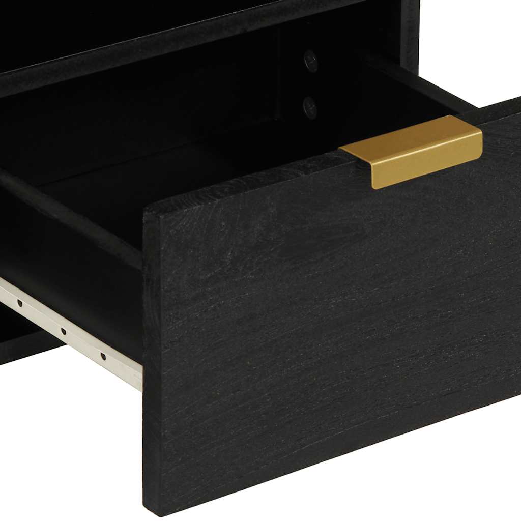 tv-bord 70x33x46 cm konstrueret træ sort - Image 7