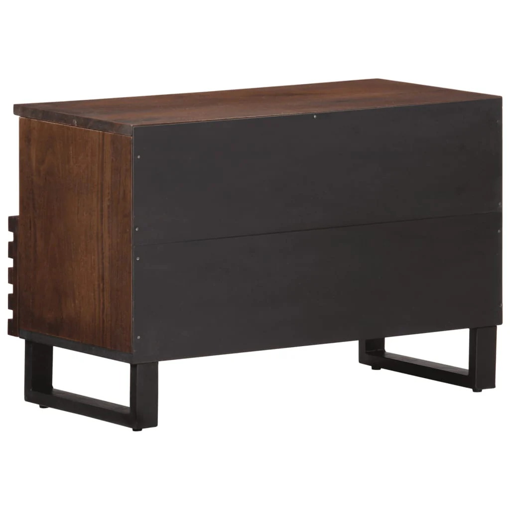 tv-bord 70x34x46 cm massivt mangotræ brun - Image 4