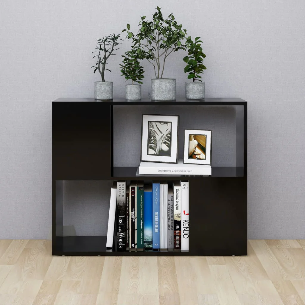 tv-bord 80x24x63 cm konstrueret træ sort - Image 3