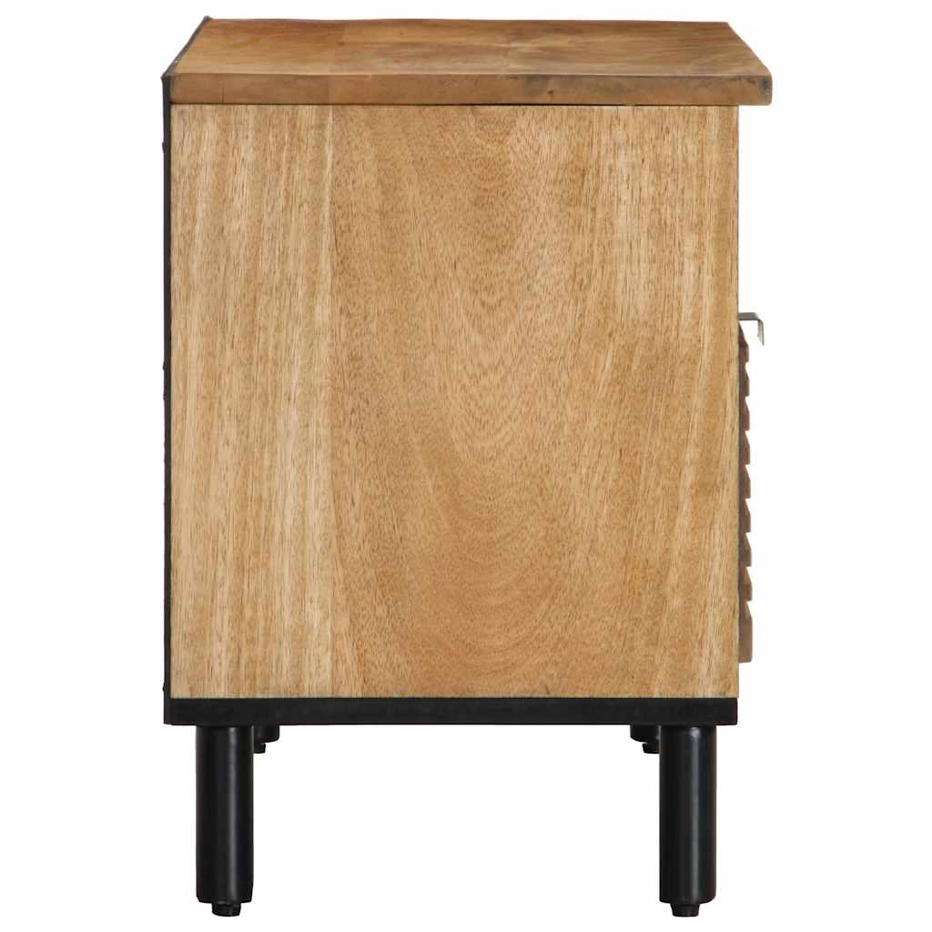 tv-bord 80x33x46 cm massivt mangotræ brun - Image 4