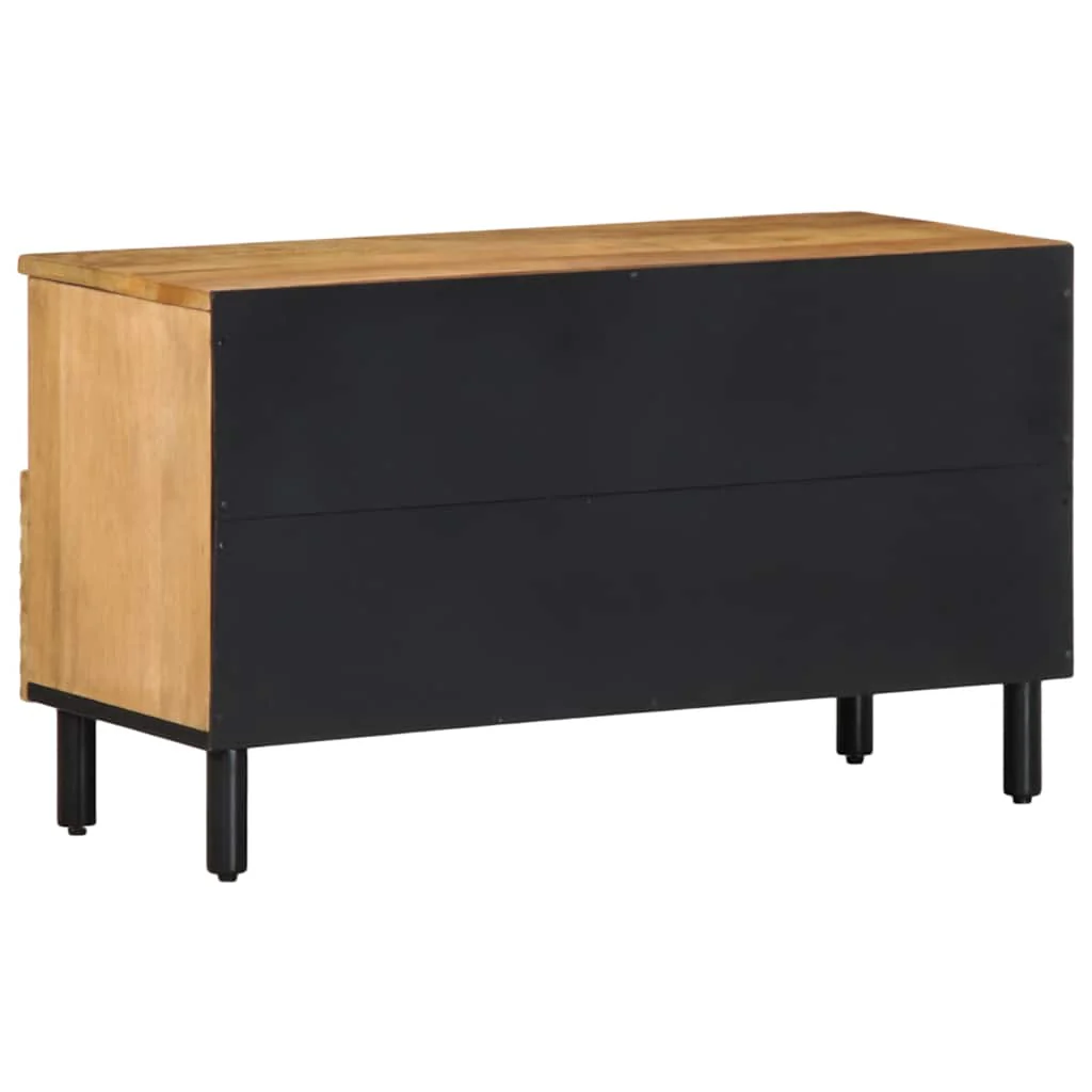 tv-bord 80x33x46 cm massivt mangotræ brun - Image 5