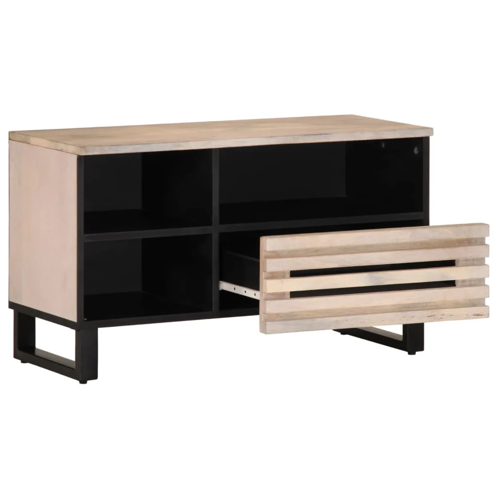 tv-bord 80x34x46 cm massivt mangotræ - Image 3